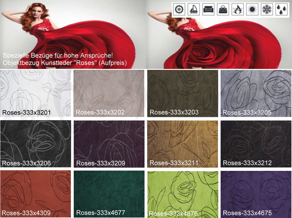 Kunstkeder Roses (+Aufpreis)