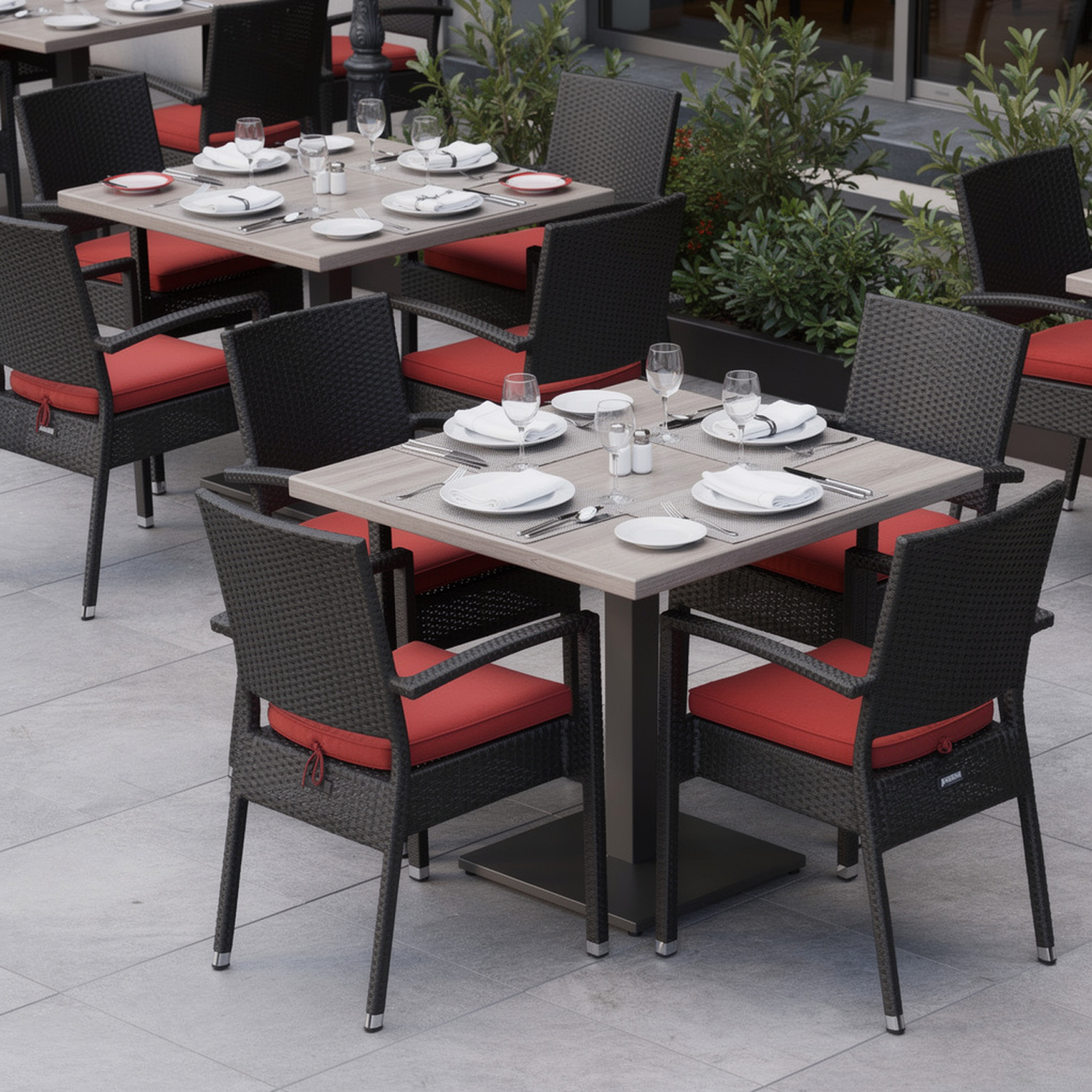 Outdoor Terrassen Stuhl "Sun schwarz"