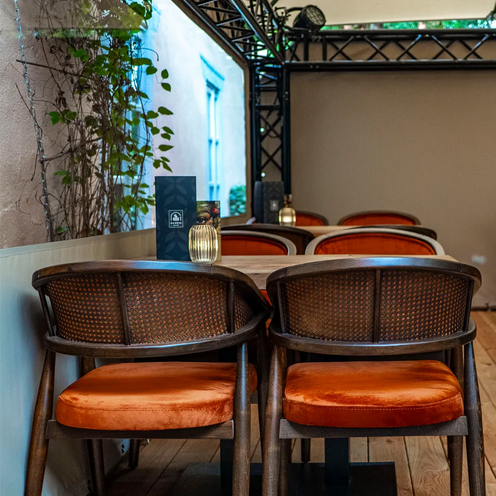 Gastronomie Polsterstuhl "Farah-Premium Wicker"