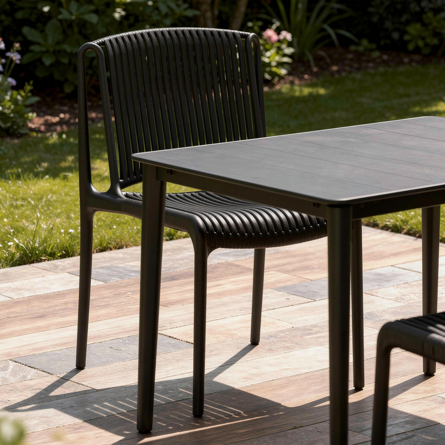 Outdoor Terrassenstuhl "Ness" black