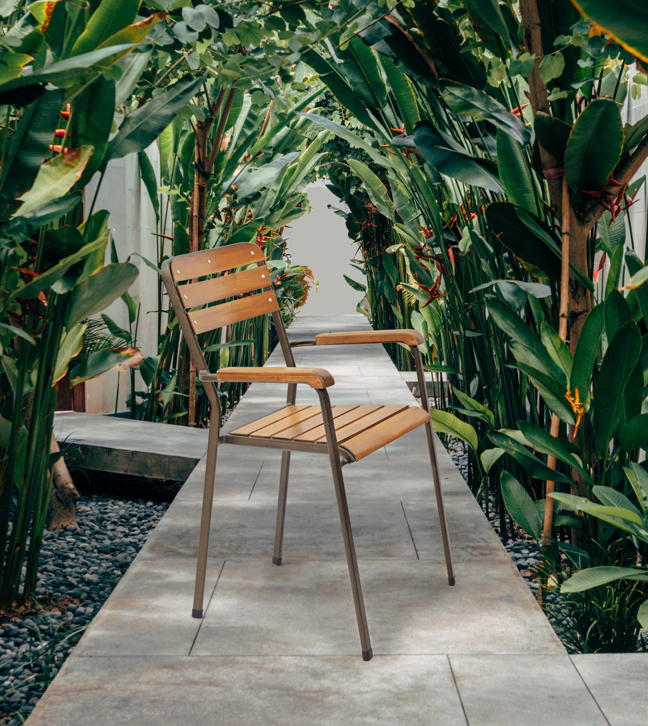 Outdoor Terrassenstuhl "Fountain" Teakholz