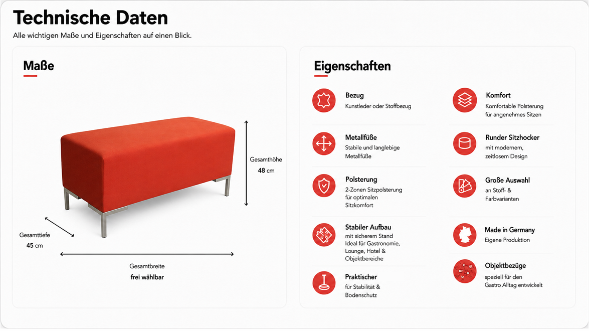 Lounge Sitzhocker "Eva"