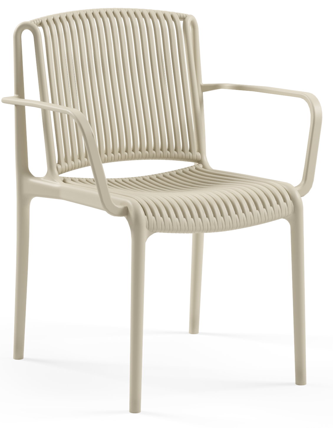 Outdoor Terrassenstuhl "Ness-Arm" beige
