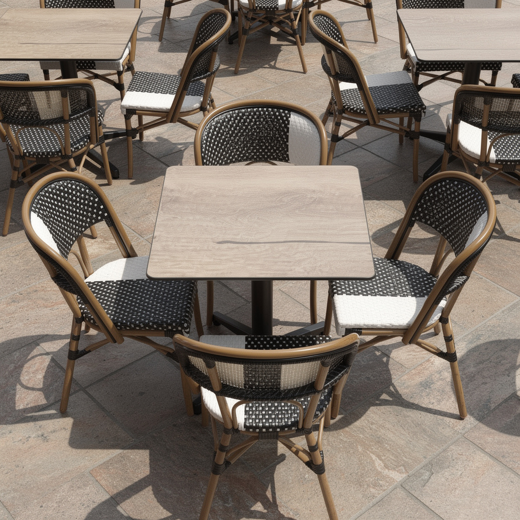 Outdoor Tischkombination Canyon Oak mit Ame single