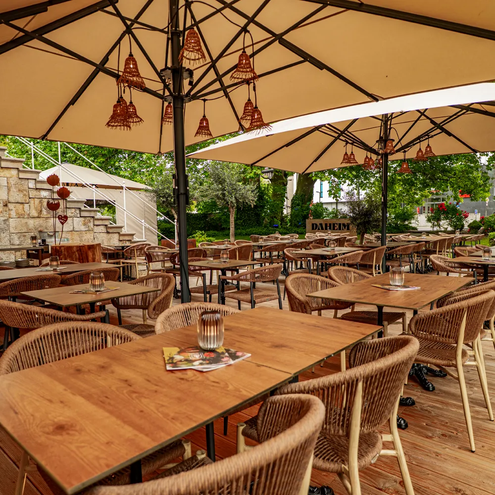 Outdoor Terrassen Stuhl "Letti" mix braun / eiche