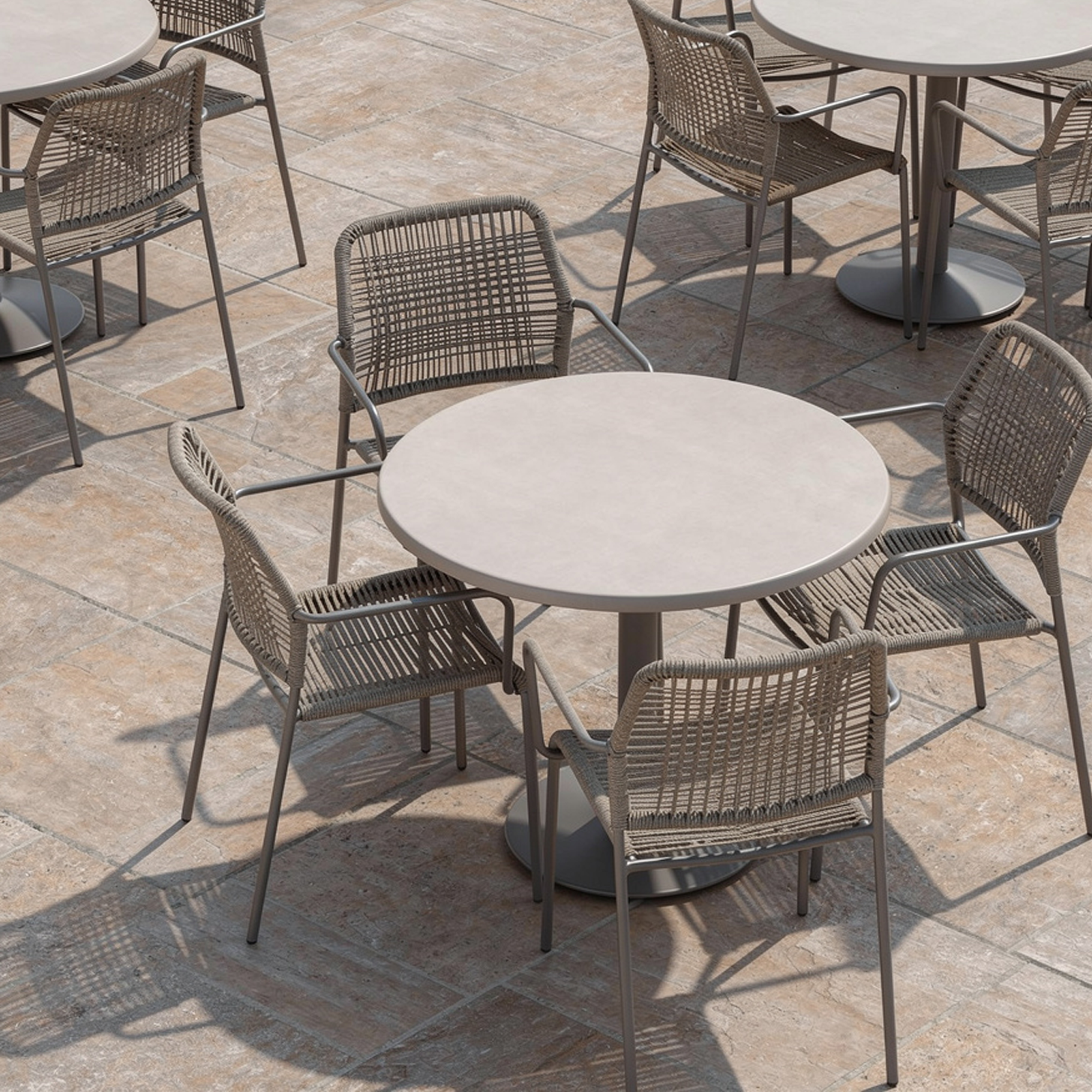 Outlet Terrassen Stuhl "Twister" mix grey anthrazit