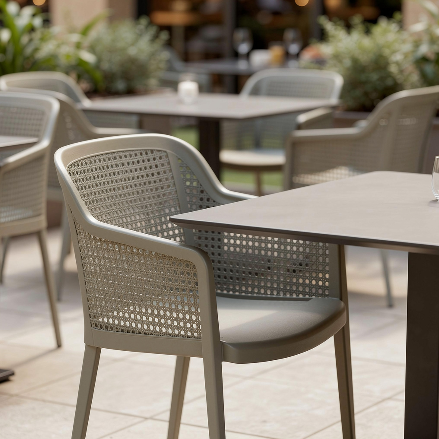 OUTLET Terrassenstuhl "Octa" mink