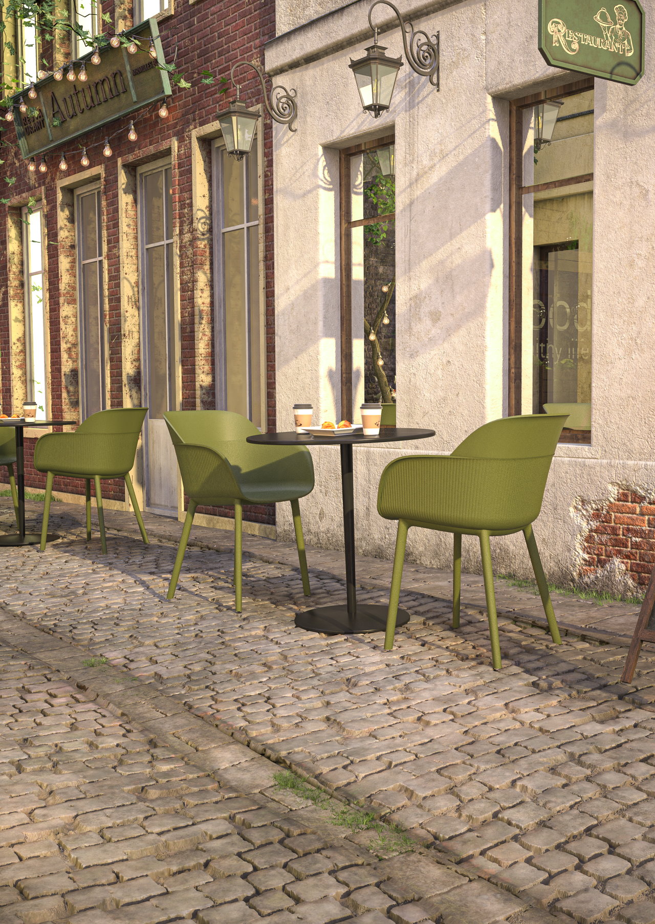 Outdoor Terrassenstuhl "Sunny-P Armchair" Khaki