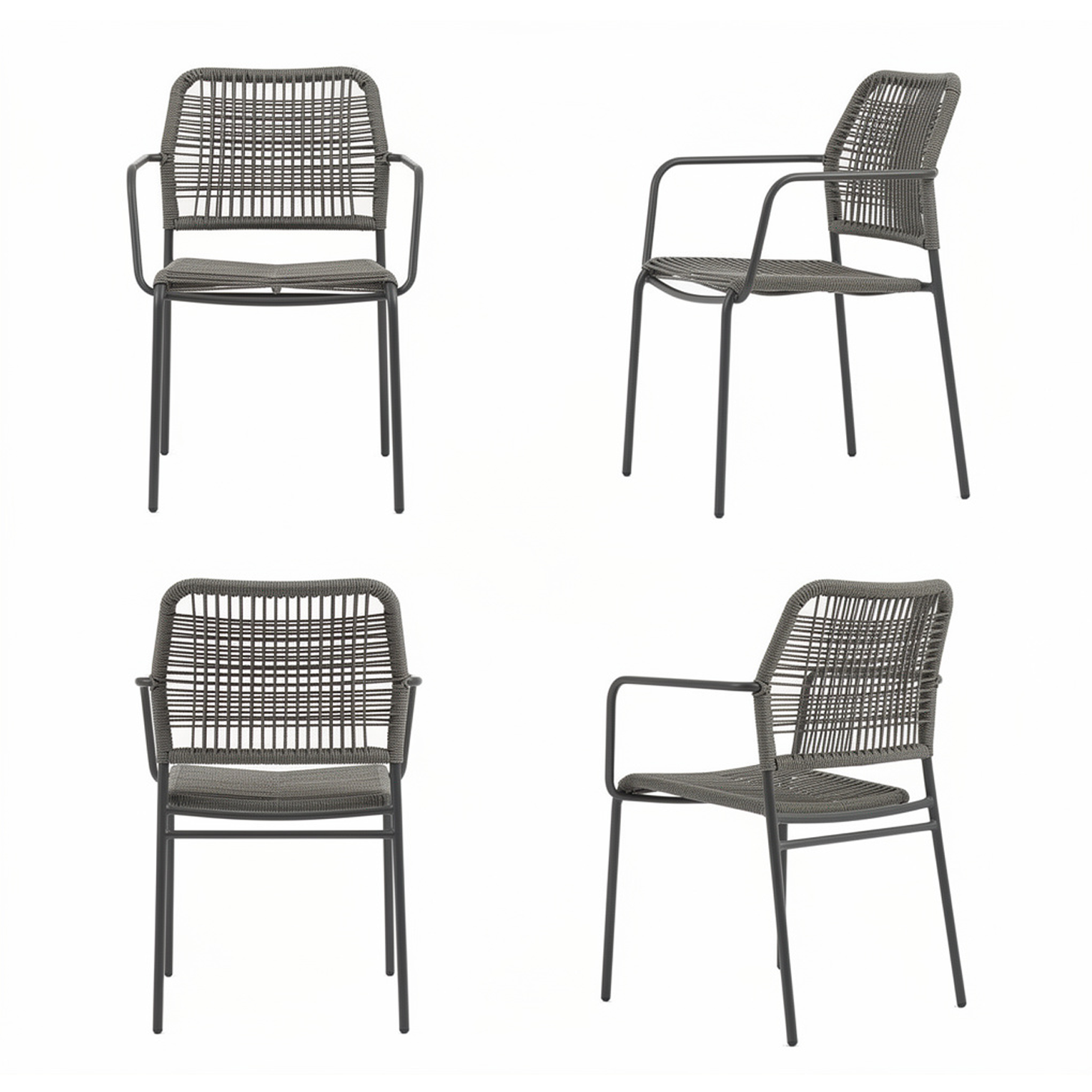 Outlet Terrassen Stuhl "Twister" mix grey anthrazit