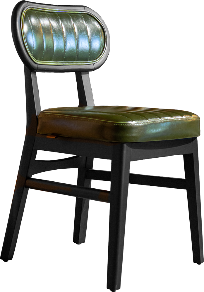 OUTLET Polsterstuhl "Iglo" Vintage Darkgreen