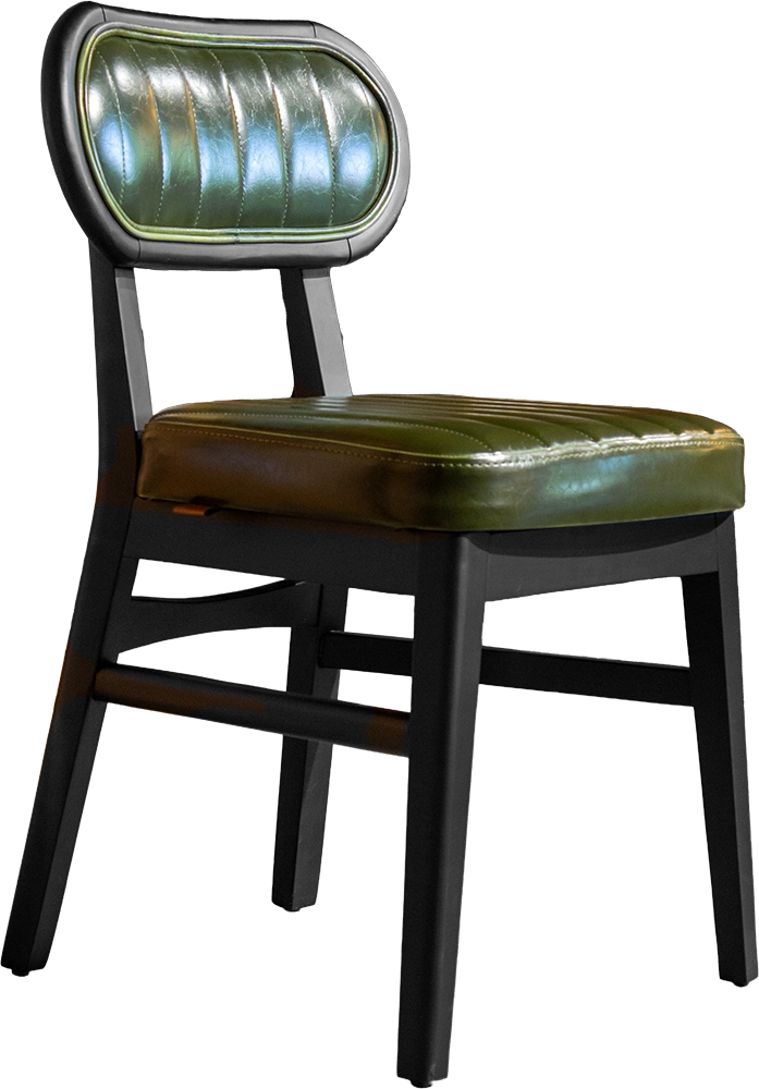 OUTLET Polsterstuhl "Iglo" Vintage Darkgreen