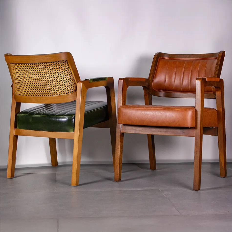 Gastronomie Polsterstuhl "Como Wicker" cognac