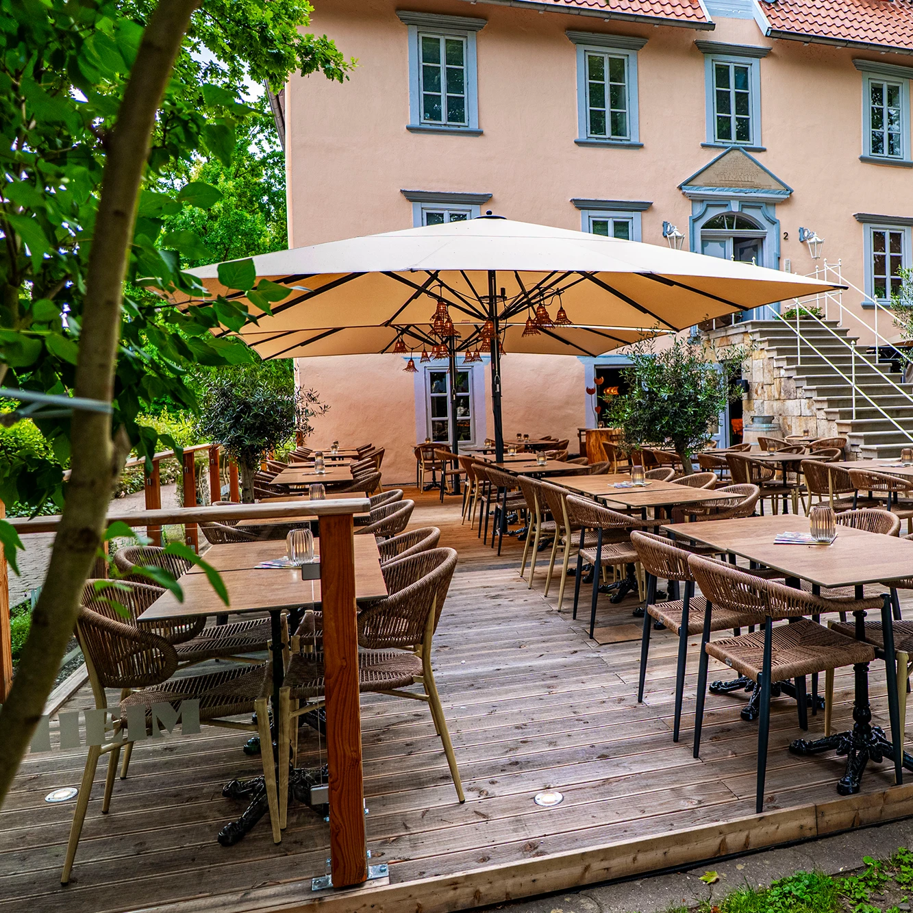 Outdoor Terrassen Stuhl "Letti" mix braun / eiche