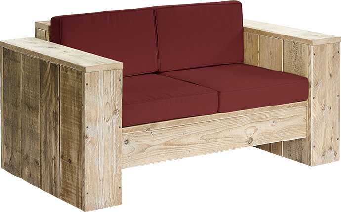 Bauholz Lounge Sitzbank "Natur 2-Sitzer"