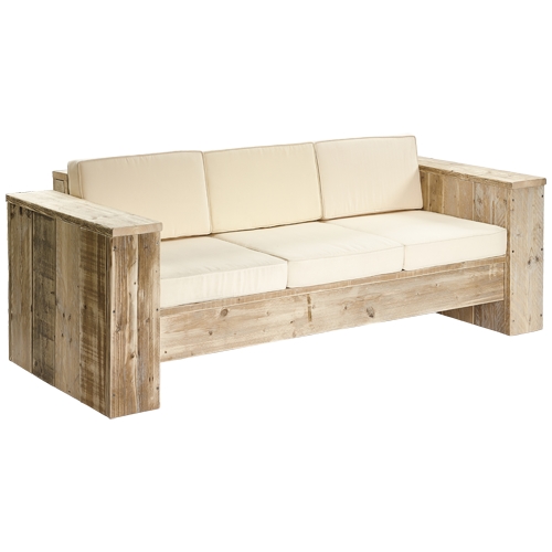 Bauholz Lounge Sitzbank "Natur 3-Sitzer"