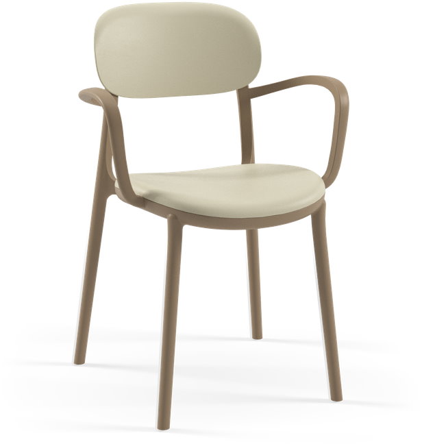 Outdoor Terrassenstuhl "Alia-Arm" beige
