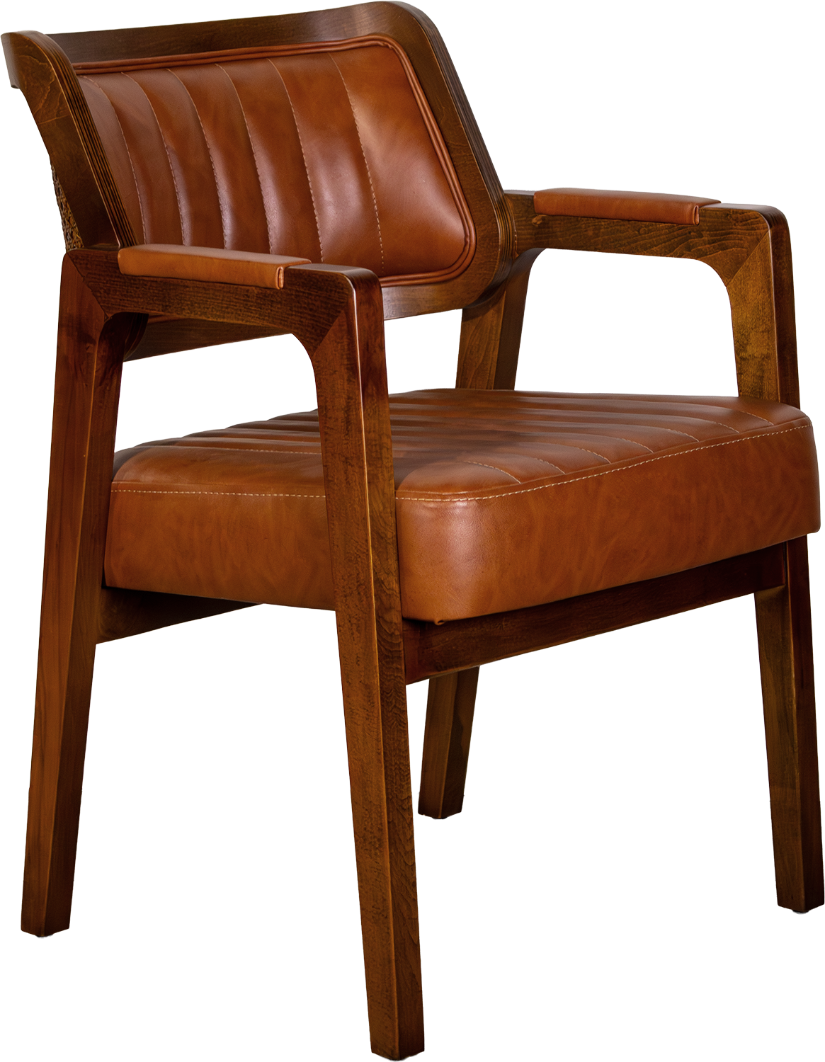 OUTLET Gastronomie Polsterstuhl "Como Wicker" cognac
