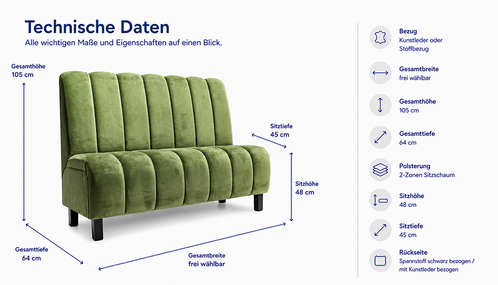 Banksystem mit Füße "Butterfly-Deluxe F"
