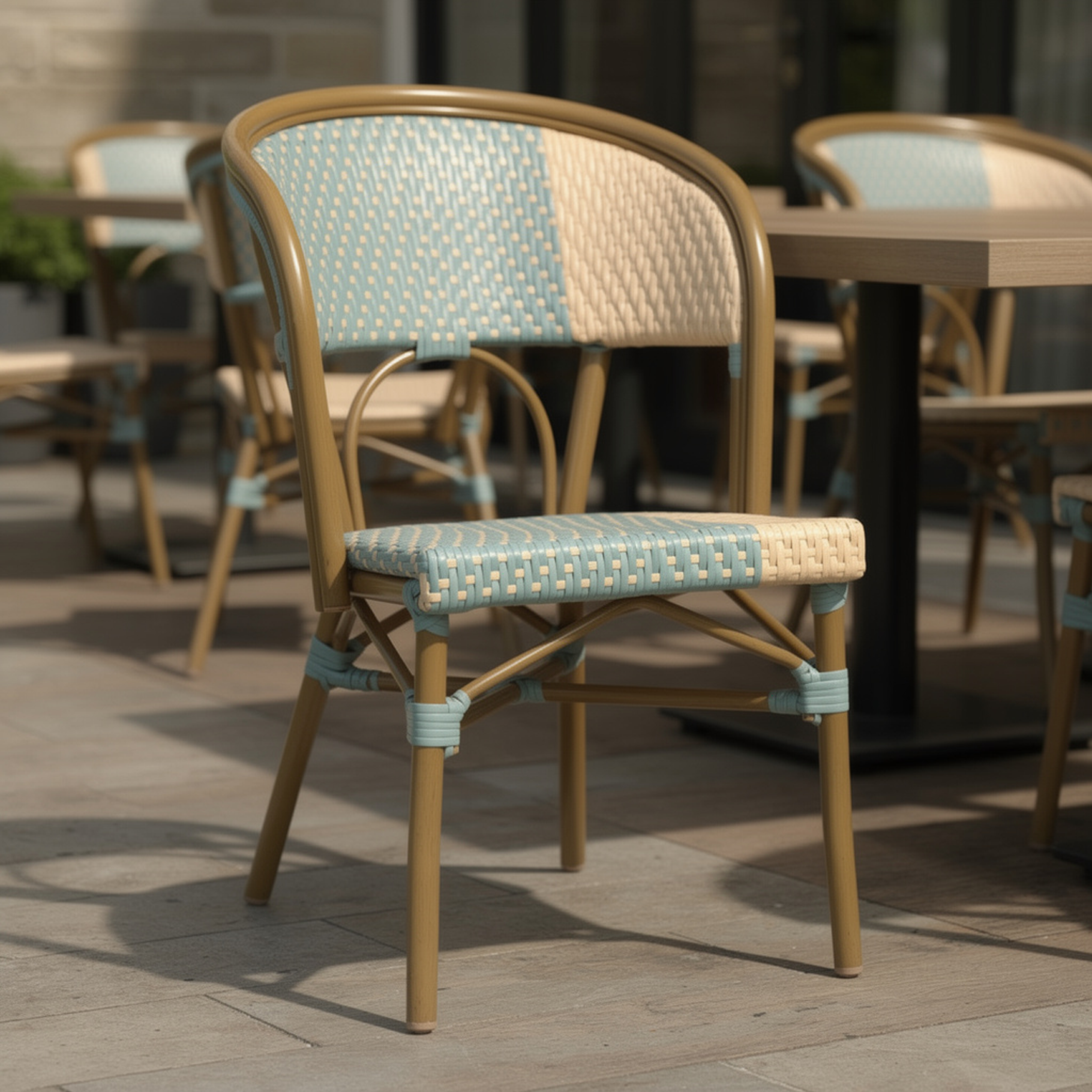 Outdoor Terrassen Stuhl "Magna bluebeige"