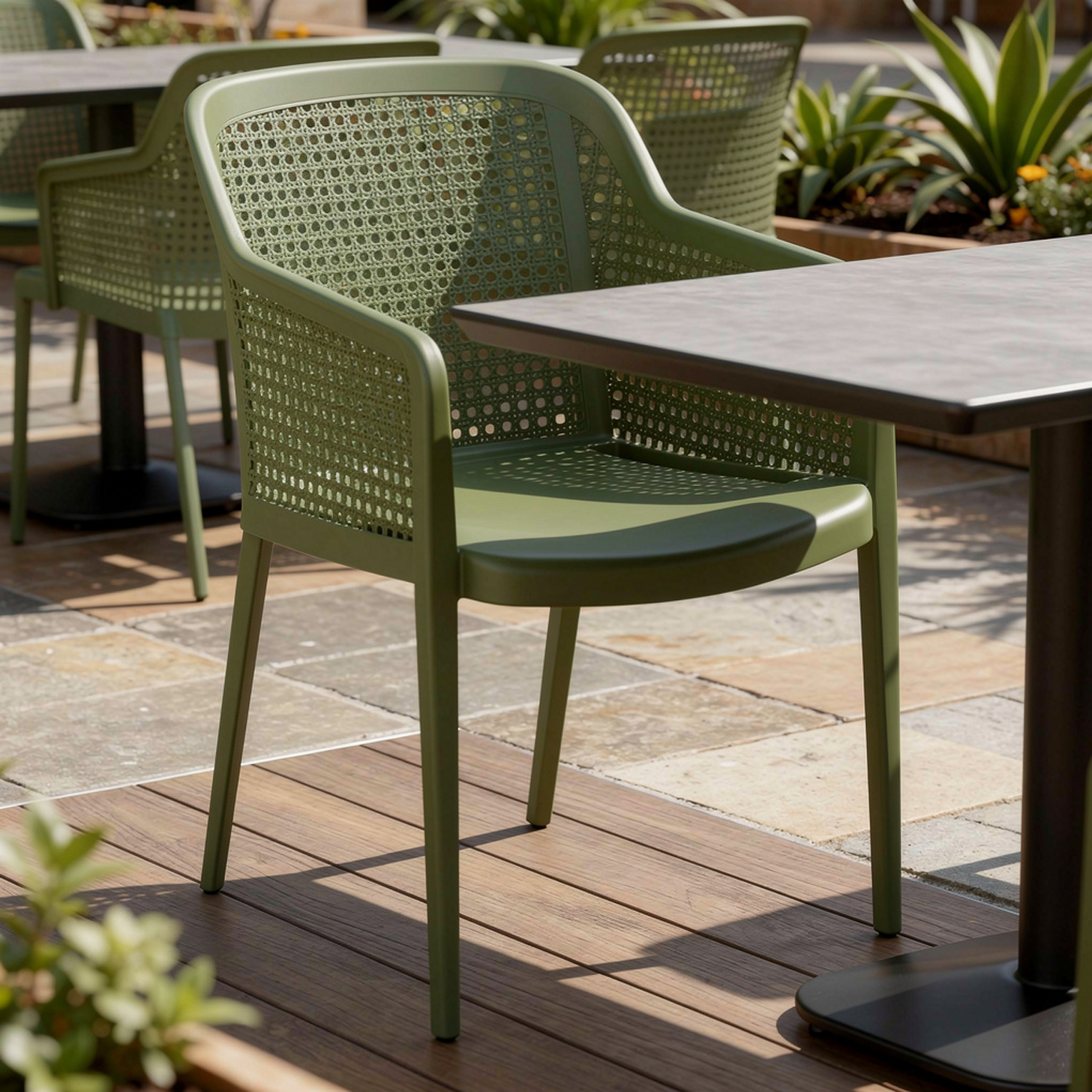 OUTLET Terrassenstuhl "Octa" khaki