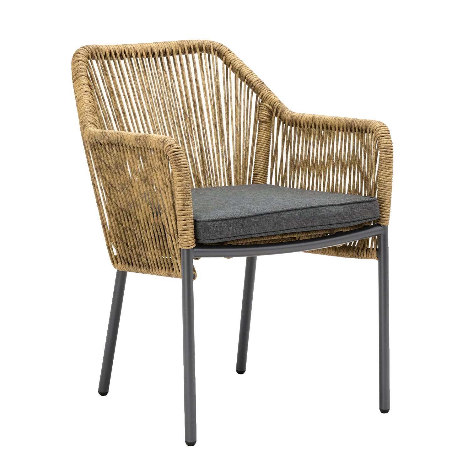 Outdoor Terrassen Stuhl "Wales" honey inkl. Sitzkissen