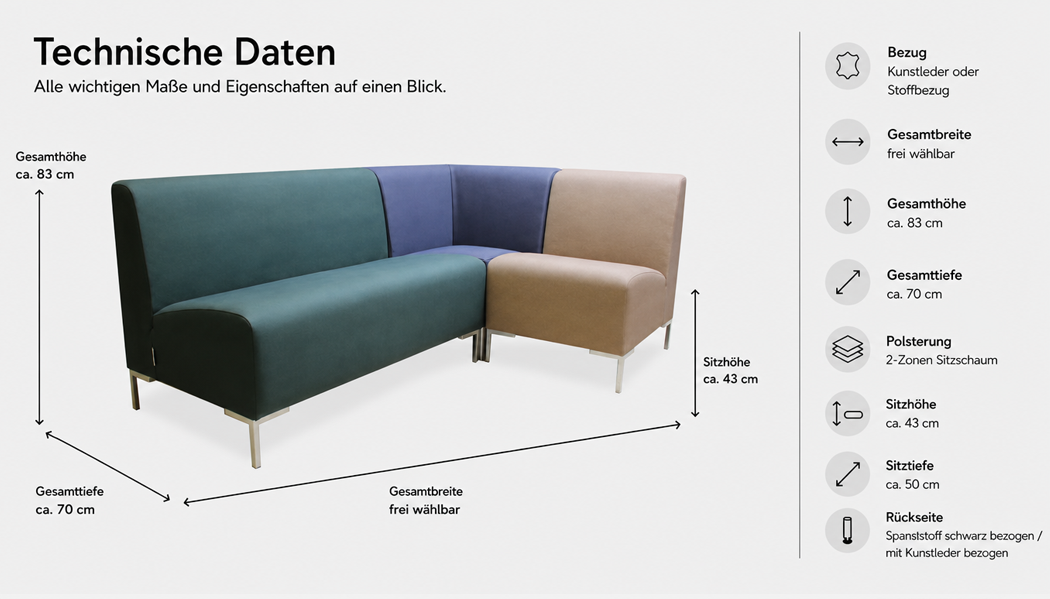 Banksystem "Desire Lounge" / Sitzbänke