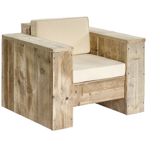 Bauholz Lounge Sitzbank "Natur 1-Sitzer"