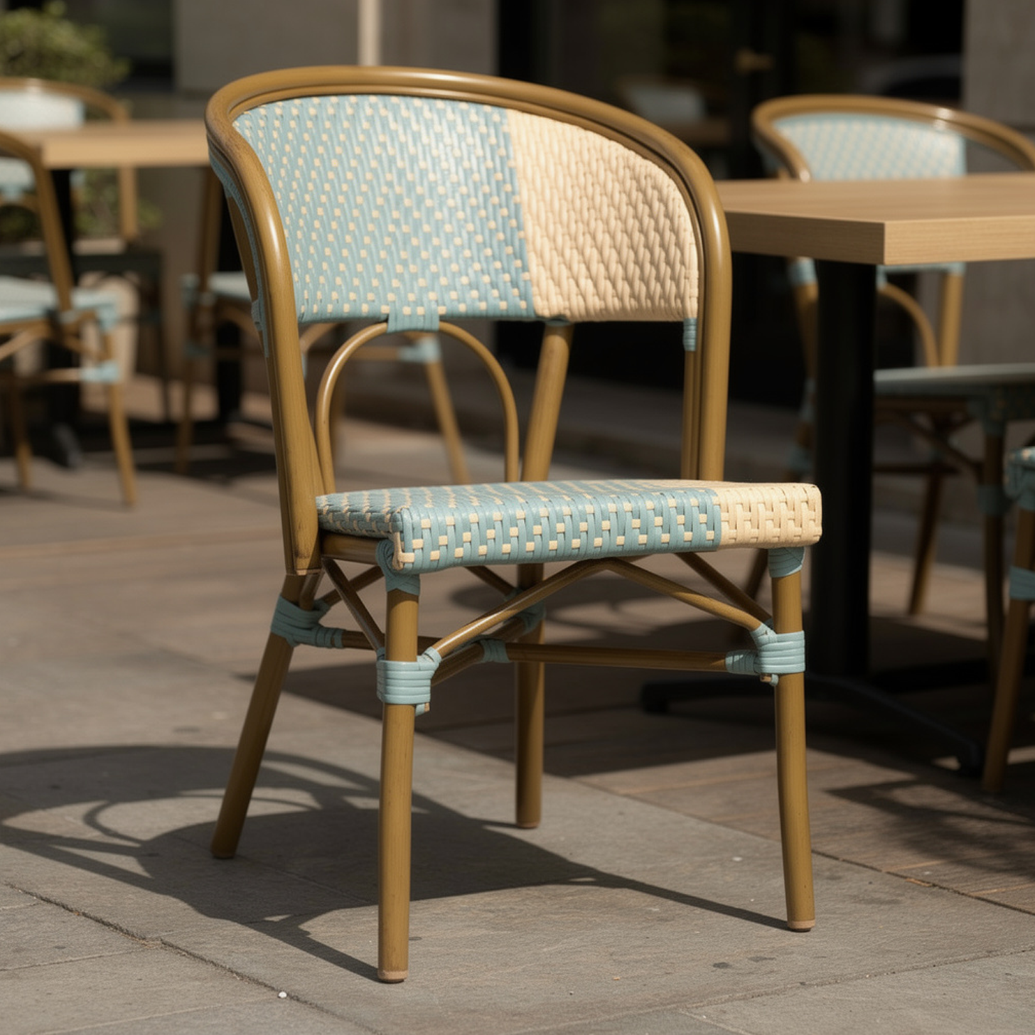 Outdoor Terrassen Stuhl "Magna bluebeige"