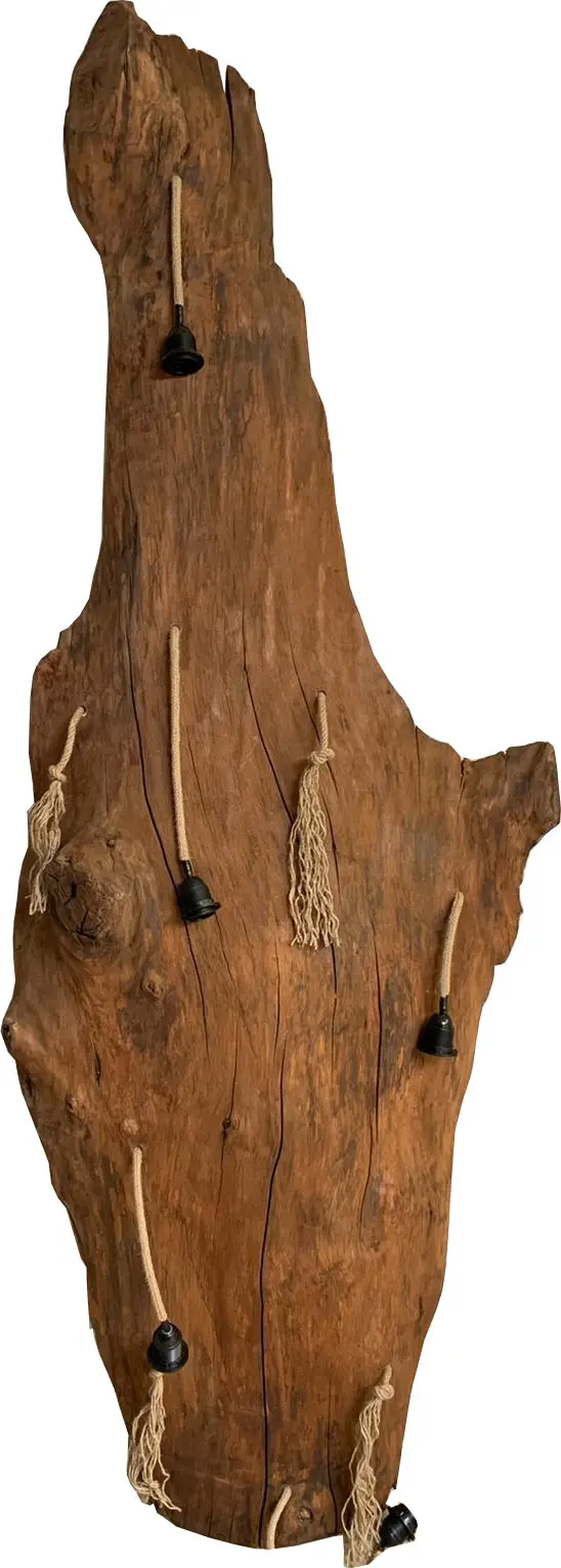 Hängelampe Natural Vintage Unikat Esche Massivholz "Baumstamm-M"