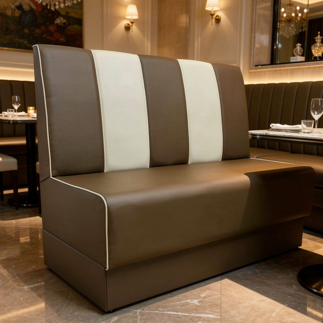 Dinerbank mit Sockel "Los Angeles"
