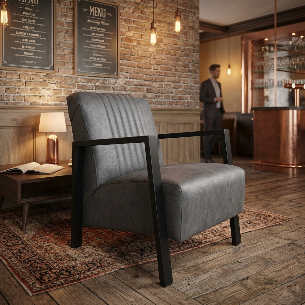 Lounge Sessel "Pera-Vintage" Metall Armlehne
