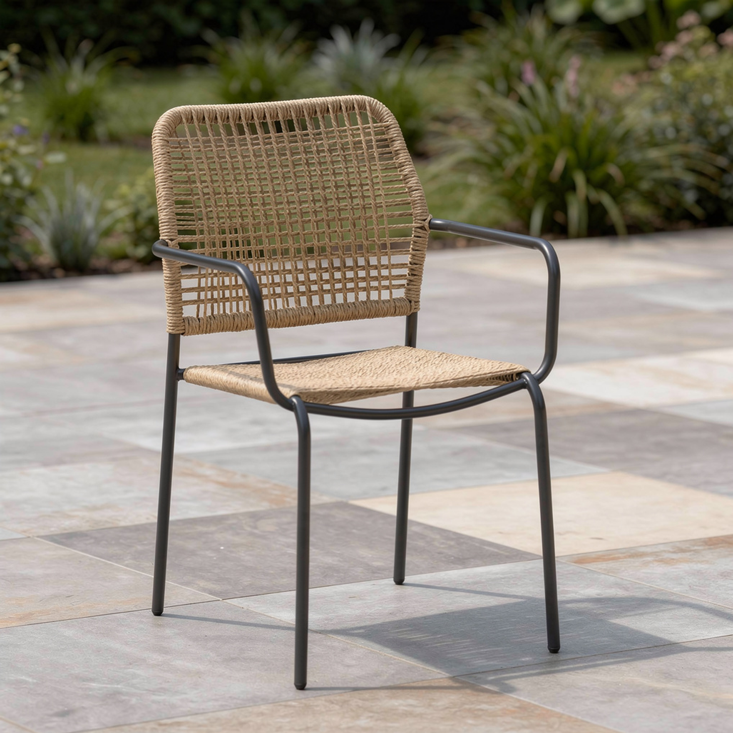Outlet Terrassen Stuhl "Twister" mix brown anthrazit