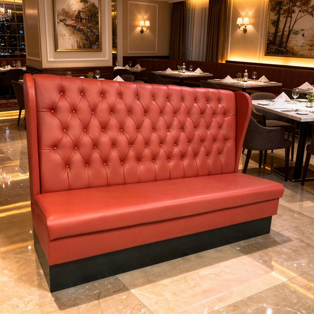 Flügelbank "Chesterfield" ab. 150cm Länge