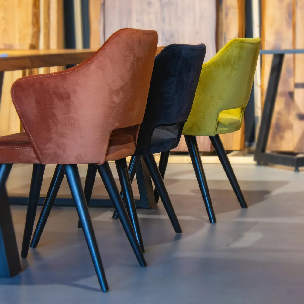 OUTLET Polsterstuhl "Coffee" Samtbezug terracotta OUTLET Polsterstuhl "Coffee" Samtbezug terracotta