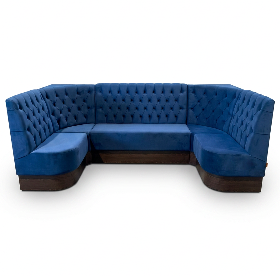 Banksystem mit Sockel "Chesterfield Kapitone"