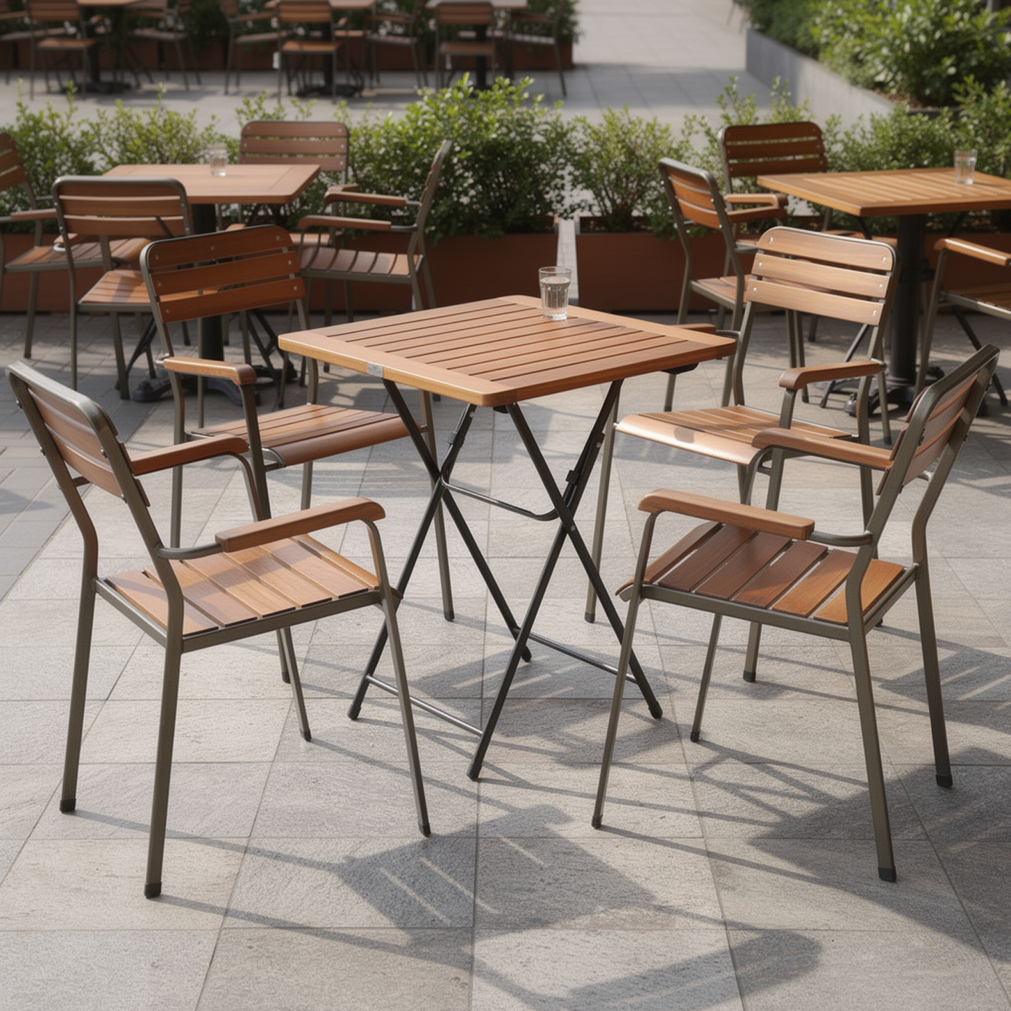 Outdoor Terrassenstuhl "Fountain" Teakholz