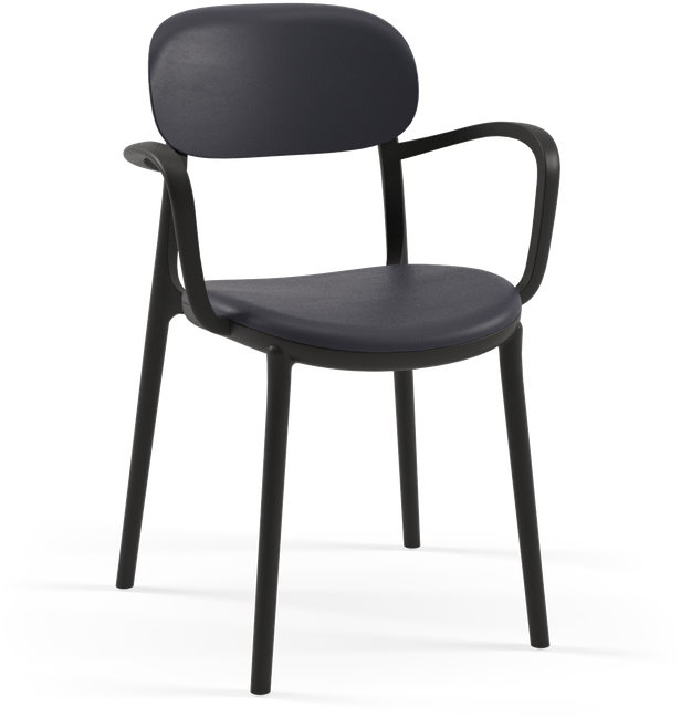 Outdoor Terrassenstuhl "Alia-Arm" black