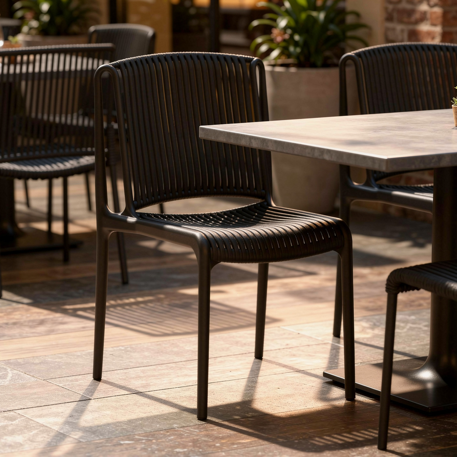 Outdoor Terrassenstuhl "Ness" black