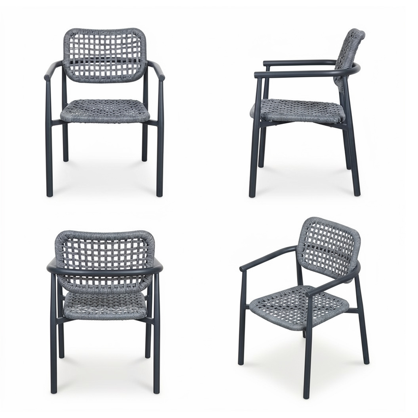 Terrassen Stuhl "Oslo" mix grey