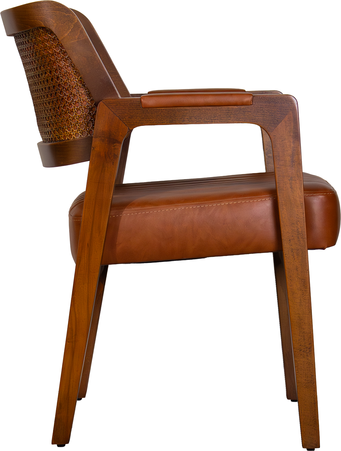 OUTLET Gastronomie Polsterstuhl "Como Wicker" cognac
