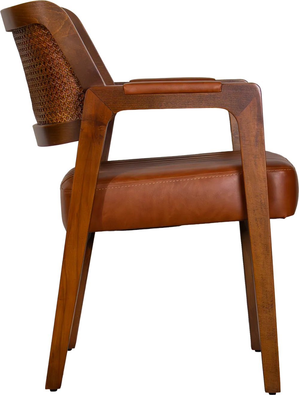 Gastronomie Polsterstuhl "Como Wicker" cognac