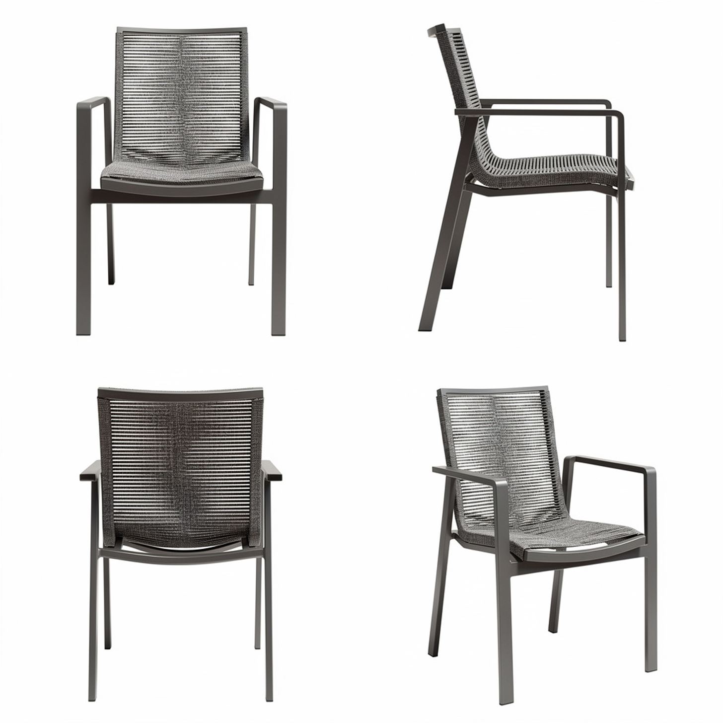 Outdoor Terrassen Stuhl "Sula" anthrazit