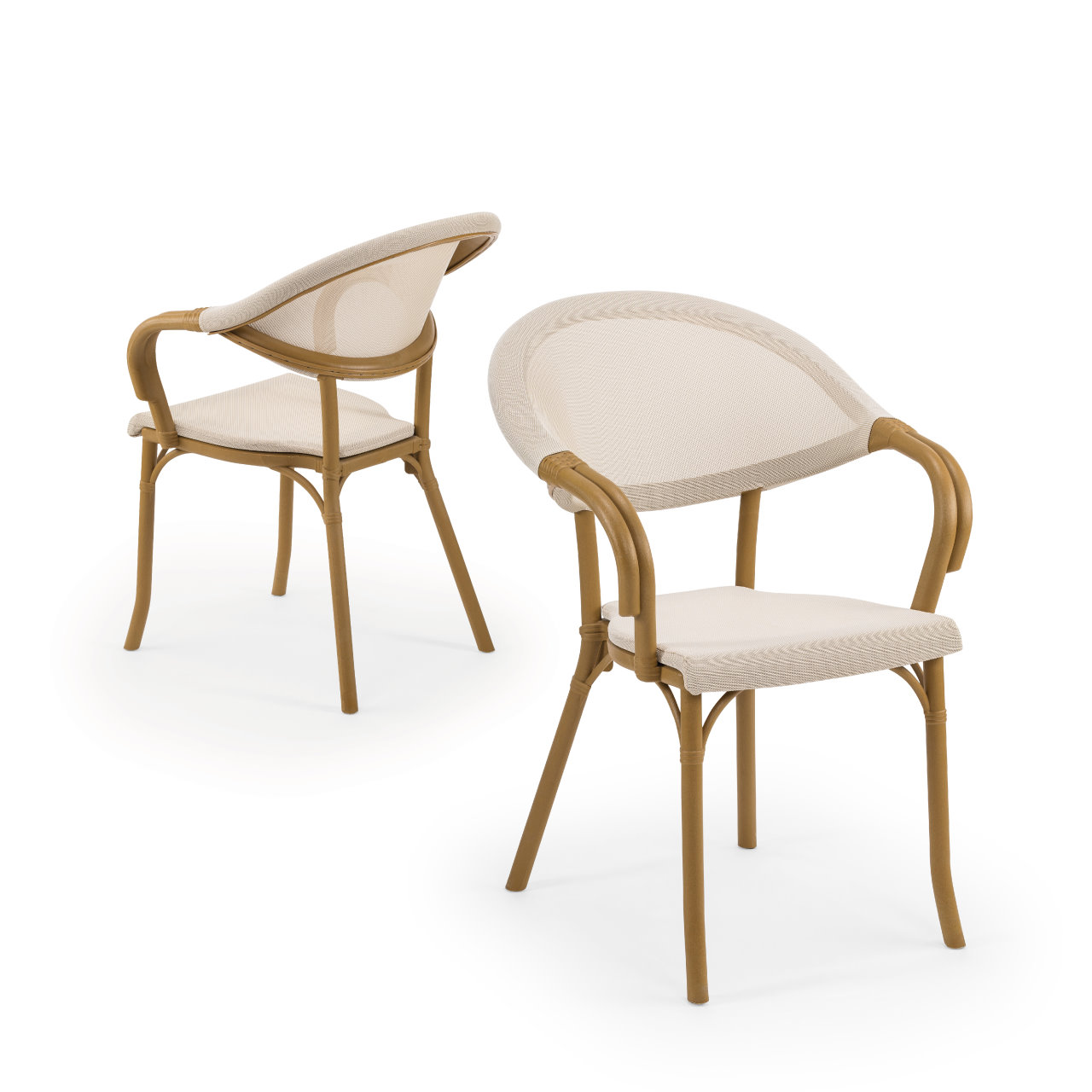 Outdoor Terrassenstuhl "Flash" wood beige