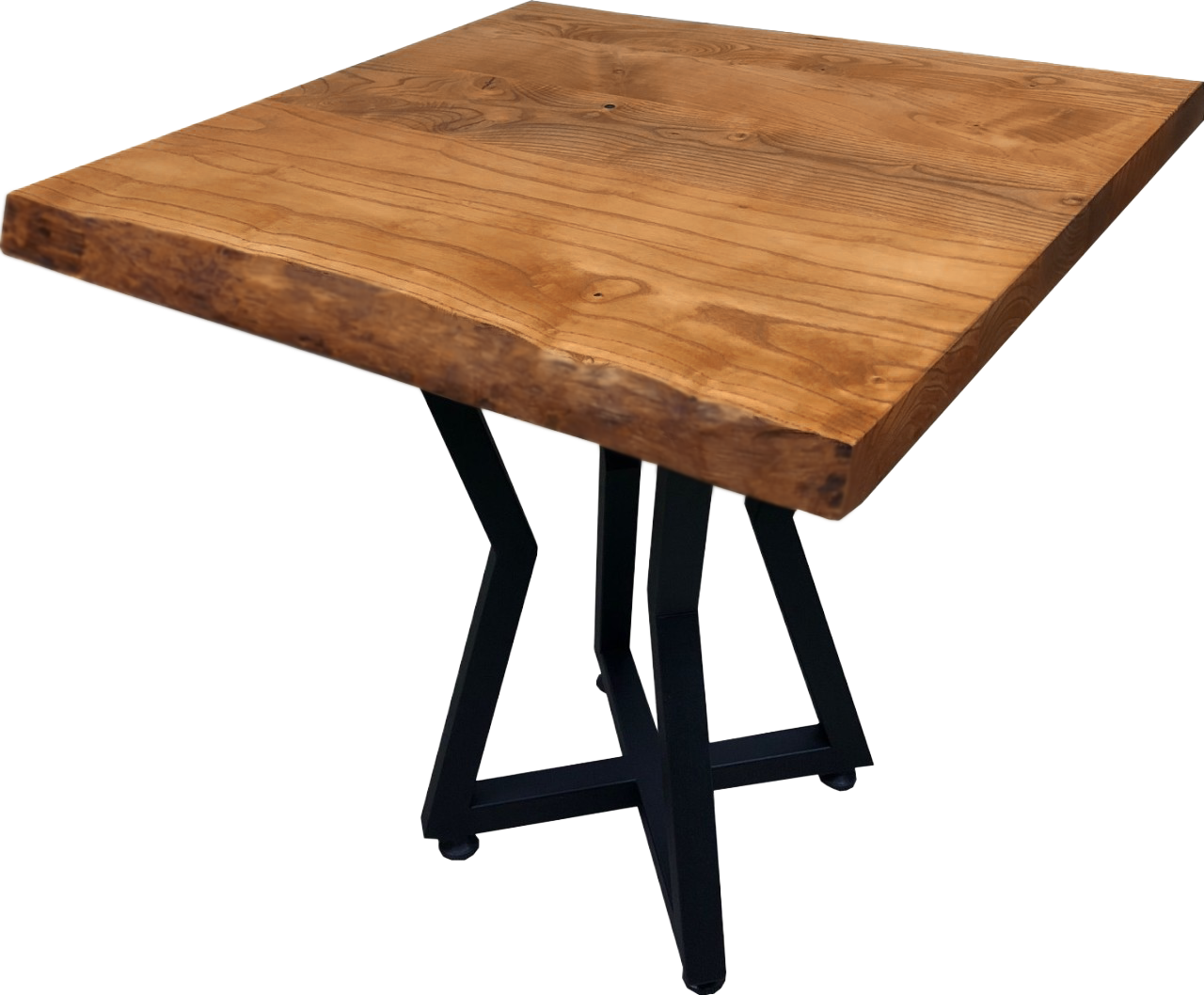 Tischkombination Massiv-Walnuss 75x75cm mit Star Fuß Tischkombination Massiv-Walnuss 75x75cm mit Star Fuß