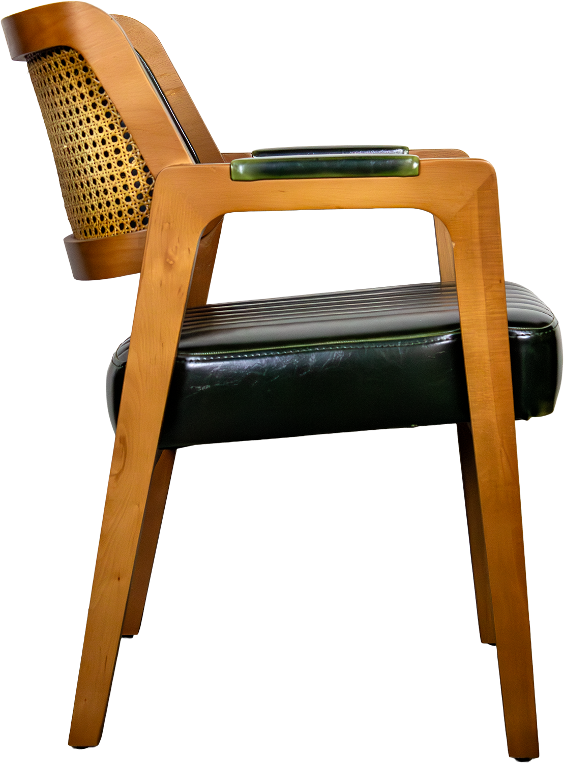 OUTLET Gastronomie Polsterstuhl "Como Wicker" in Dark Green