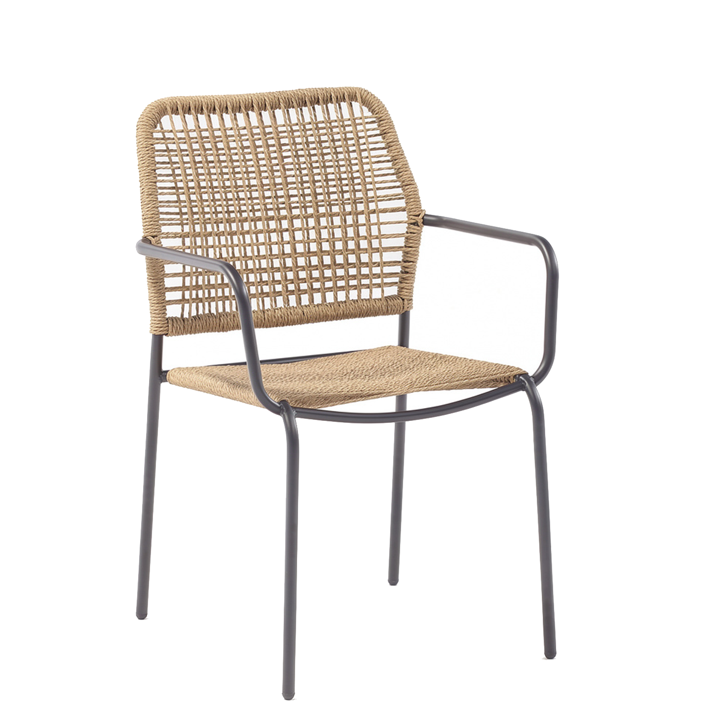 Outlet Terrassen Stuhl "Twister" mix brown anthrazit
