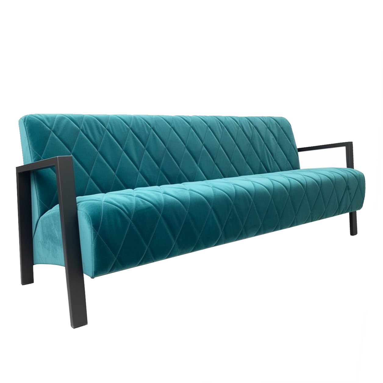 Lounge Sofa "Pera-Diamond" mit Metall Armlehnen