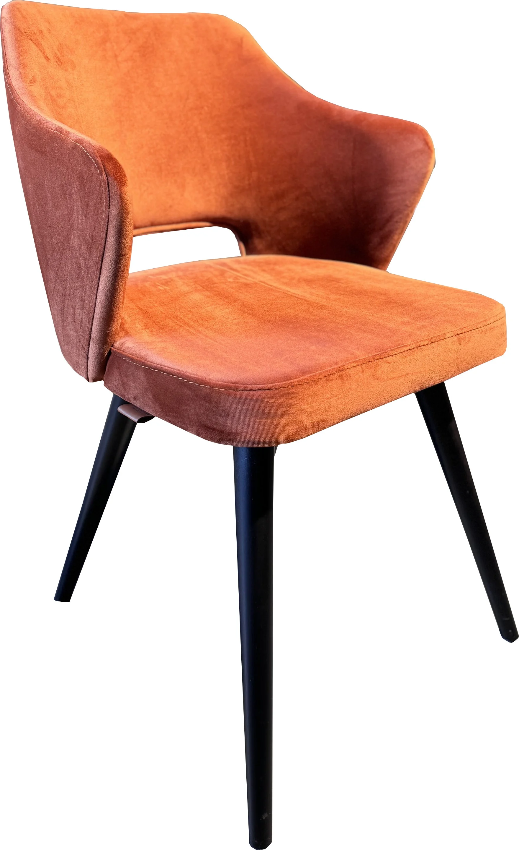 OUTLET-Polsterstuhl-Coffee-Samtbezug-terracotta_G-1006-1013 OUTLET Polsterstuhl "Coffee" Samtbezug terracotta