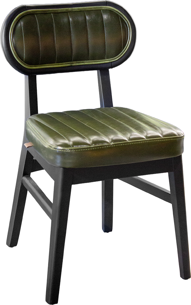 OUTLET Polsterstuhl "Iglo" Vintage Darkgreen