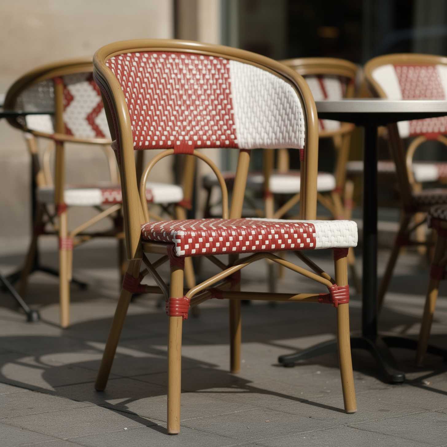 Outdoor Terrassen Stuhl "Magna redwhite"